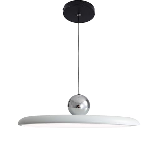 NICRX Moderne UFO-Pendelleuchte – 36W LED dimmbare Hängeleuchte,höhenverstellbar mit 3 Farbtemperaturen Hängelampe,Acryl und Metall Deckenlampe für Esszimmer,Wohnzimmer,Café (Silber Weiß) NICRX Moderne UFO-Pendelleuchte – 36W LED dimmbare Hängeleuchte,höhenverstellbar mit 3 Farbtemperaturen Hängelampe,Acryl und Metall Deckenlampe für Esszimmer,Wohnzimmer,Café (Silber Weiß)