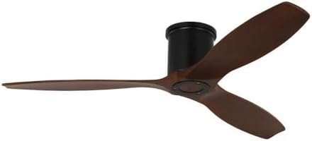 Generation Lighting 3CNHSM52MBK Collins Smart 52" Damp Ceiling Fan with Remote, Midnight Black