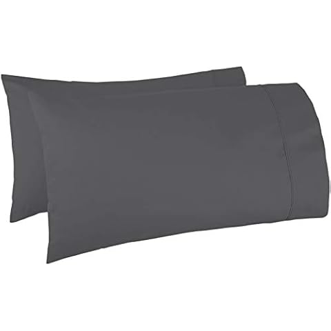 Trend Bedding Mart TBM Pillow Case Set 100% Egyptian Cotton Sheets 1000 Thread Count Ultra Soft - Durable and Silky Soft(Dark Grey, Queen Pillowcase) Cover