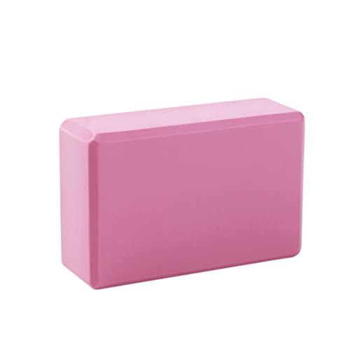 HEMOTON 2PCS Thickened Eva Yoga Blocks Lightweight Non Slip Fitness Brick for Home Practice for Flexibility Strength and Balance Yoga Pink