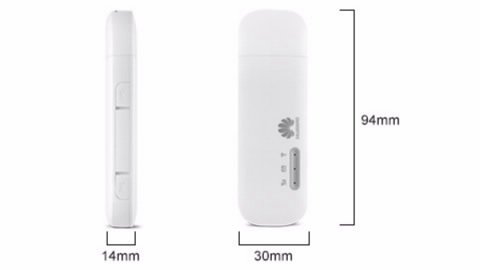 Dimensions of the Huawei E8372H-927 Wi-Fi Wingle