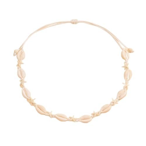 Alegend Necklace Natural Sea Shell White Starfish Conch Summer Beach Cowrie