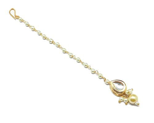 Image of Gold Plated Small Size Maangtikka for Baby Girl