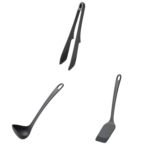 マーナ(Marna) キッチンユーティリティセット シリコーン ダークグレー 3本セット