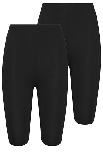 Image of Long Tall Sally - LTS True Basics 2 Pack Tall Stretch Cycling Shorts - Women's Black