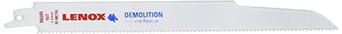 Lenox Tools Demolition Reciprocating Saw Blade with Power Blast Technology, Bi-Metal, 9-inch, 10 TPI, 2/PK, White, Pack of 2 225mm 10tpi (20597960R) Lenox Tools Demolition Reciprocating Saw Blade with Power Blast Technology, Bi-Metal, 9-inch, 10 TPI, 2/PK, White, Pack of 2 225mm 10tpi (20597960R)