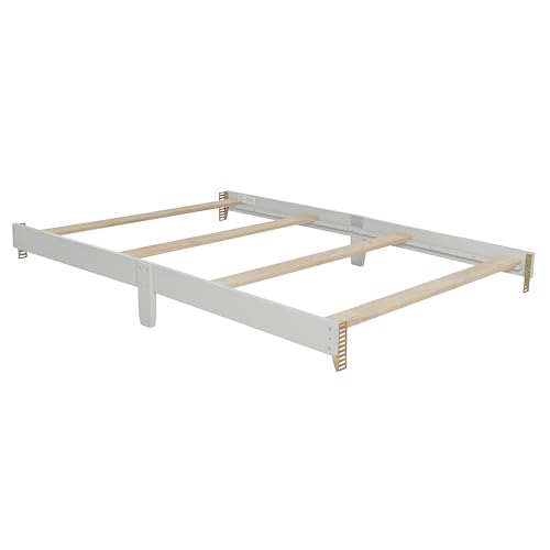 Image of Dream On Me Universal Crib to Full Size Bed Conversion Kit, Solid Wood Bed Rails for Select Convertible Cribs, Strong & Stable Support, Grey