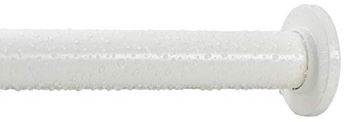 Image of Ivilon Tension Curtain Rod - Spring Tension Rod for Windows or Shower, 24 to 36 Inch. Ivory