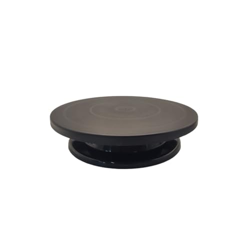 11 Inch Rotate Turntable Sculpting Wheel Revolving Cake Turntable Black Painting Turn Table Lightweight Stand for Paint Spraying Spinner, Cake Decorating, Displaying