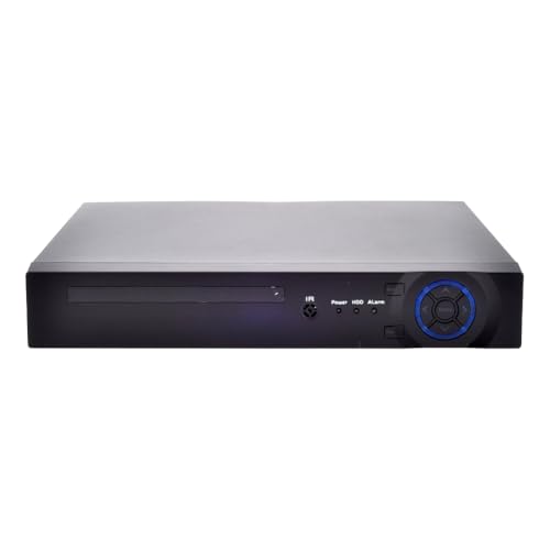 Uxsjakjsd Grabador de Video CCTV de 8 Canales, 8MP-N DVR Coaxial Híbrido 6 en 1, 265 para Cámara IP MP AHD TVI CVI CVBS, Enchufe Europeo.