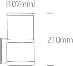 Aplique exterior pared ONE LIGHT 67094/G gris IP54