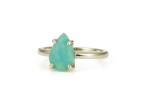 Bague en Amazonite or rose, le cadeau idéal pour maman et épouse