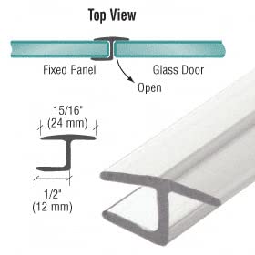 Crl Polycarbonate "H" Jamb 180 Degree For 1/2" Glass By Cr Laurence #TOP4