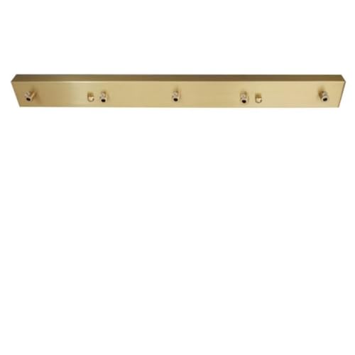 AstrizLamp Rosace Plafond Luminaire en Métal 3 Trous, Cache Fil Lustre Or Rosace Plafond Multiples Base Longue Bande-100cm Fixation Plafonnier Auvent, Suspension...