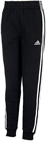 adidas boys Active Sports Athletic Tricot Jogger Track Pants, Iconic Black, 7 US