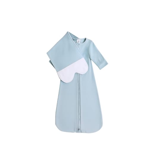 Image of The Butterfly Swaddle: Safe Organic Newborn Baby Sleep Sack & Wrap Blanket | Natural Transitional Accessory for Calming Sleep Support (Blue, Preemie (4-7 lbs))