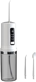 Irrigador Oral Limpeza Profunda Avançada, Irrigador Bucal Limpeza Profunda USB Sem Fio Portátil e Recarregável IPX7 Impermeável 3 Modos de Fio de água para casa e viagens Com 4 Bocais - Fio Dental de Água