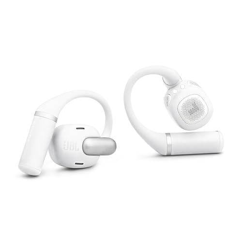 Image of JBL Sense Pro - True Wireless Open-Ear Headphones with Spatial Sound, Hi-Res Audio Wireless with Adaptive bass Boost, 4-mic Crisp, Clear Calls 2.0 with AI-Trained Algorithm, All-Day Comfort (White)