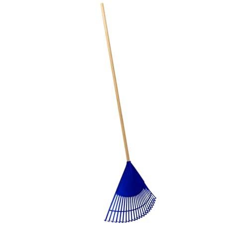 Rastrillo de hojas con cabeza de resina 22.5" y mango de madera 48" miniatura 1
