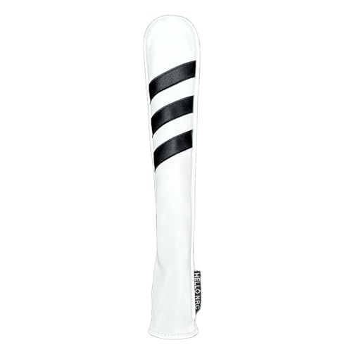 Golf Alignment Stick Cover - Chilxe Alighment Stick Headcover Head Cover - Synhtetic Leather Alignment Stick Holder - Basic Golf Accessories (White)