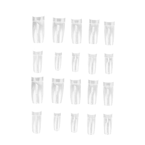 FRCOLOR 500 Piezas 1 Caja De Pegatinas Para Decoración De Uñas Uñas Postizas De Cobertura Completa Uñas Postizas Francesas Naturales Uñas Postizas De Gel Calcomanías Para Decoración