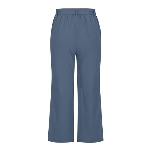 Generic Capris Pants for Women Cotton Linen Ladies Capris Casual Loose Fit Capri Pants for Women Petite Joggers3