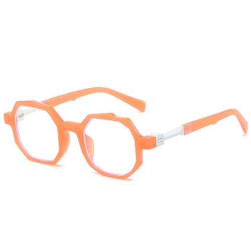 Lunettes de soleil irrégulières polygone monture géométrique verre orange dégradé