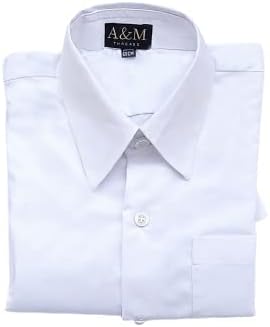 A&M THREADS| School Uniform Half Sleeve Shirt for Boys Size - Length 22 24 40 INCH & Width Age Group 6 to Years