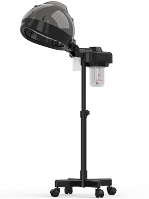 Professional Hair Steamer for Deep Conditioning, Hooded Dryer for Oil & Dye & Natural Hair, Mechanical Button & Knob Timing, Deep Moisturizing Hair Care, Hot Mist for Spa, Home Use, Salon