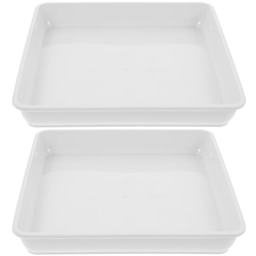 Parliky 2 Uds Bandeja Cuadrada para Macetas Bandeja para Platillos para Plantas Platillo para Macetas De Jardín Bandeja para Macetas Bandeja para Jardín De 60X60 Platillos Redondos