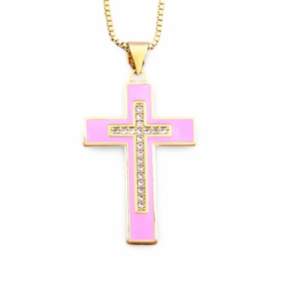Collier croix homme longue chaîne pendentif bijoux tendance de fête