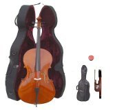 GRACE 4/4 Size Student Cello with Hard Case + Soft Carrying Bag + Bow + Free Rosin
