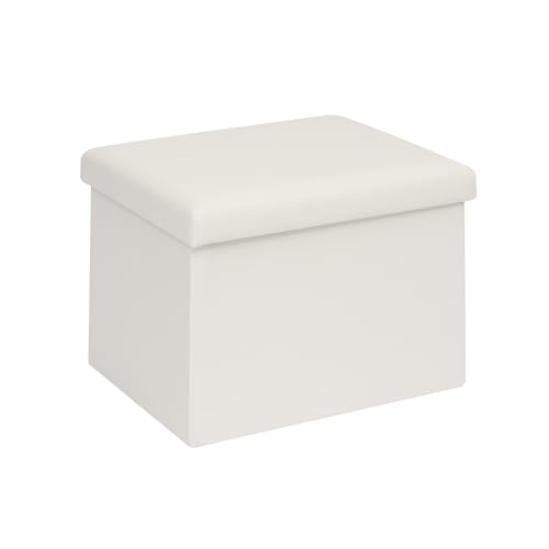 Bonlife Klappbarer Aufbewahrungshocker aus Kunstleder...