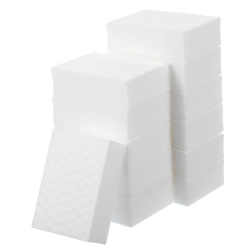 FRCOLOR 12Pcs Melamine Sponges for Dish Cleaning Compact Foam Dish Scrubber Multi Purpose Non Scratch Kitchen Cleaning Accessories and Comfortable to Use