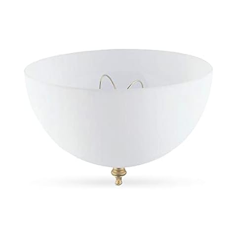OhLectric Clip On Light Shades - Acrylic Dome Shaped Light Bulb Shades - Modern Lighting Decor - Perfect for Ceiling Lights, Wall Mounted Lights - White Color - OL-39216 Cover