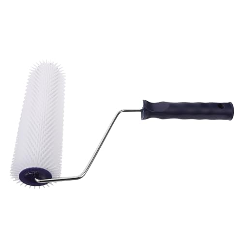 Rouleau Démoussant Autonivelant 9 Pouces pour Sol en Ciment Brosse à Rouleau à Pointes Outil Démoussant pour Chape Facile à Utiliser 1 Pièce