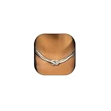 GUYOSWXNM Gargantilla punk de cadena de serpiente con nudo en capas para mujer, collar grueso de doble capa trenzada, gargantilla de metal hip hop, accesorios de joyería, 1, Plata, Sin piedra preciosa