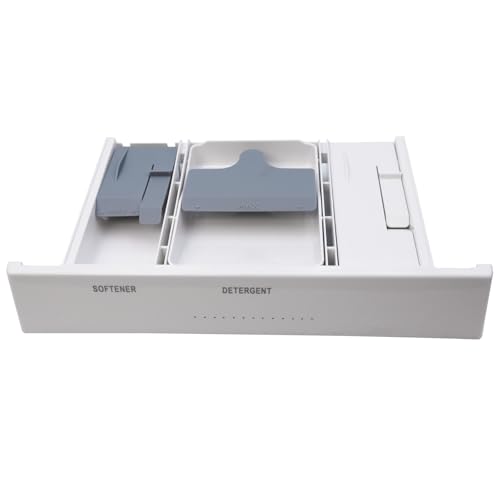 W10861667 White Washer Dispenser Drawer Assembly - Replaces W10601851 W10777950 W10794820 Compatible with Whirlpool Maytag Washer