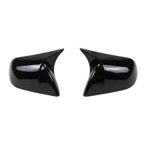 自動車部品、 カーボンファイバーグロスブラック仕上げ交換シェルバックミラーカバー、Tesla Model 3 Yドアサイドミラーキャップ対応(3 Glossy Black)