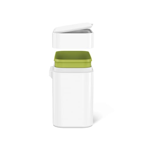 Image of simplehuman Compost Caddy, Detachable and Countertop Bin, 4 Liter / 1.06 Gallon, White