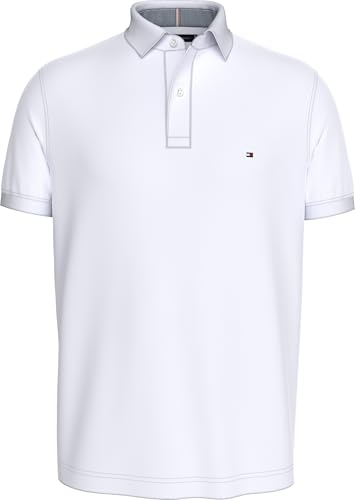 Lista de Playera Polo Blanca los 5 mejores. 50 Tommy Hilfiger Playera Polo para Hombre MW0MW26881 - BA