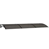 vidaXL Tettoia per Porta Nera 300x100 cm Policarbonato
