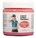 Fluorescent Red 4 Oz - Liquid Latex Body Paint, Ammonia Free No Odor, Easy On and Off, Cosplay Makeup, Creates Professional Monster, Zombie Arts