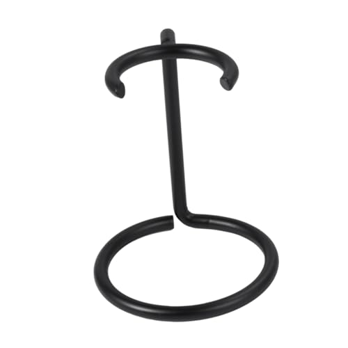 VICASKY Portable Razor Stand and Shaving Brush Holder Dual Bracket Design for Soap Bowl Beauty Tool Rack for Home and Shop Black