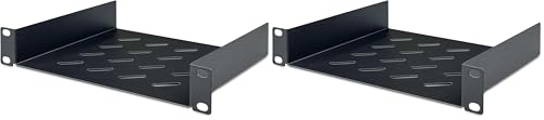 Estantería para rack de 10 pulgadas DIGITUS que soluciona el desorden en armarios de red de 1U