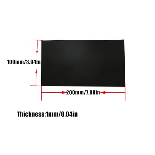 Image of TOJOIN RF Microwave Absorbers, 7.88inchesx 3.94inches x 0.04inches(200mm x 100mm x 1.0mm), Black, EMI Absorber, Adhesive Backing, Industrial Grade Tape 2PCS