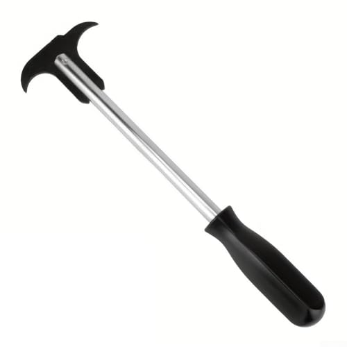 Zilimontt Extracteur de joint d'huile à double tête pour enlever les joints automobiles – Clé à main robuste avec crochets à double angle, tête en acier antirouille noirci, poignée ergonomique, noir