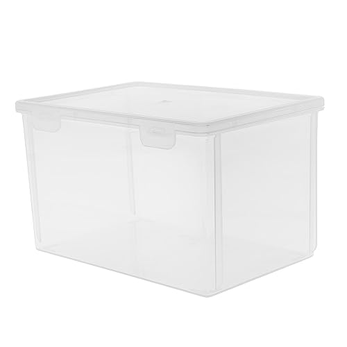 CAXUSD Caja de almacenamiento de pan, caja organizadora transparente para mostrador, cajas de pan, contenedores de alimentos, contenedores organizadores de congelador, dispensador de pan, nevera