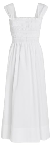Image of Club Monaco Women's Women's Cotton Smocked Bodice Maxi Dress