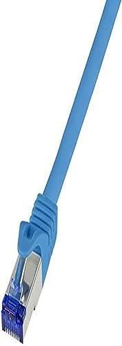 LogiLink C6A016S RJ45 CAT 6a S/FTP 0.25 m Blue Pack of 1